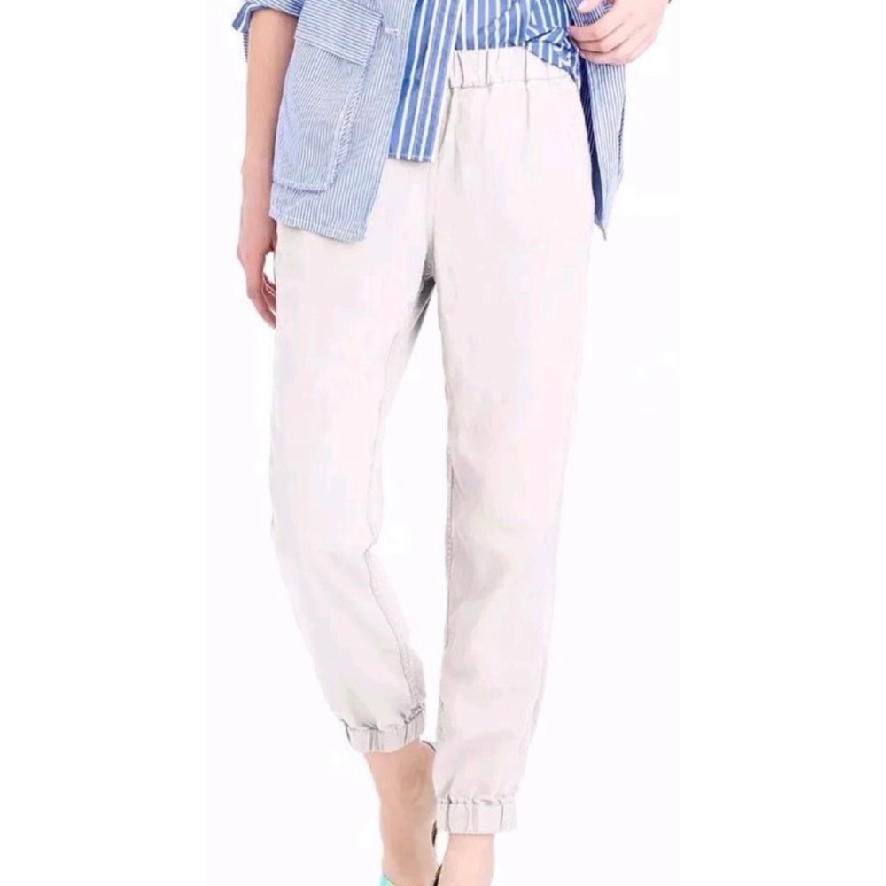J. Crew Linen Seaside Pants White  Sz 4